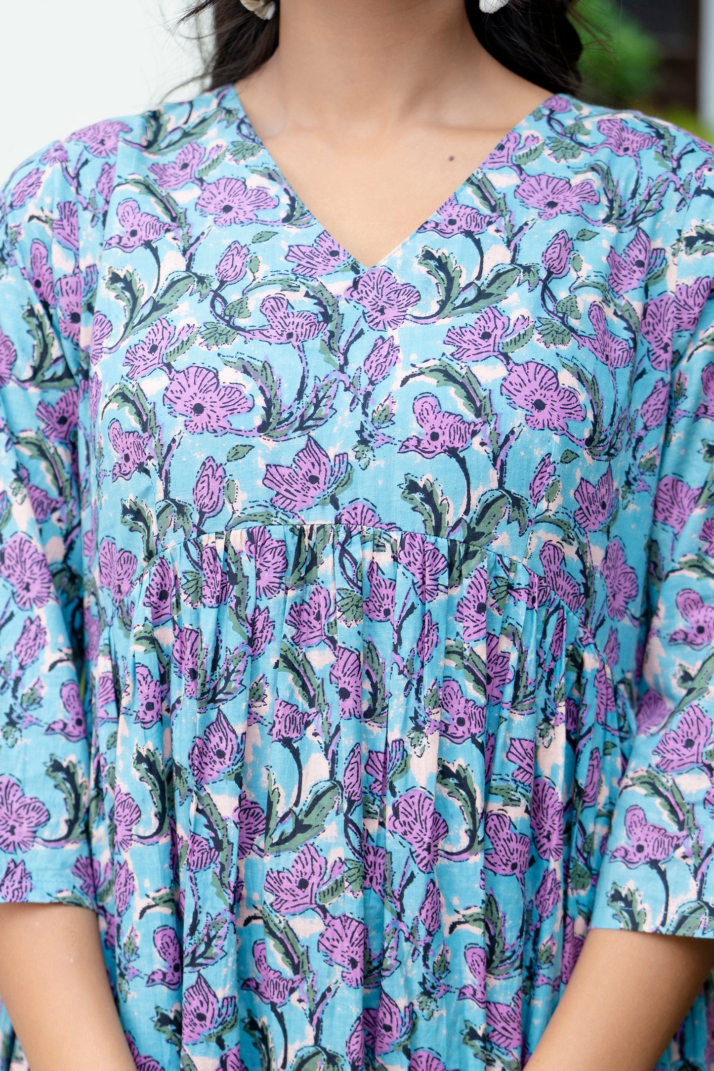 Persian Blue Paisley Print kurta