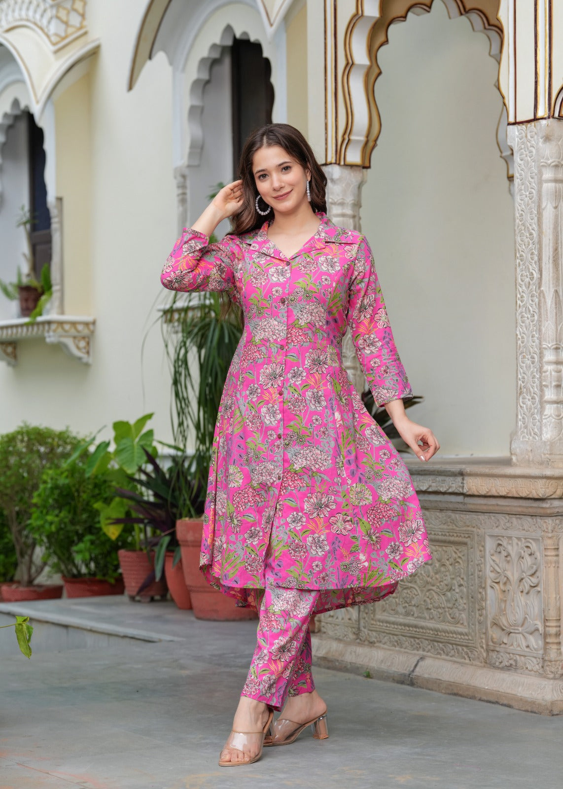 Blush Blossom Kurti Set