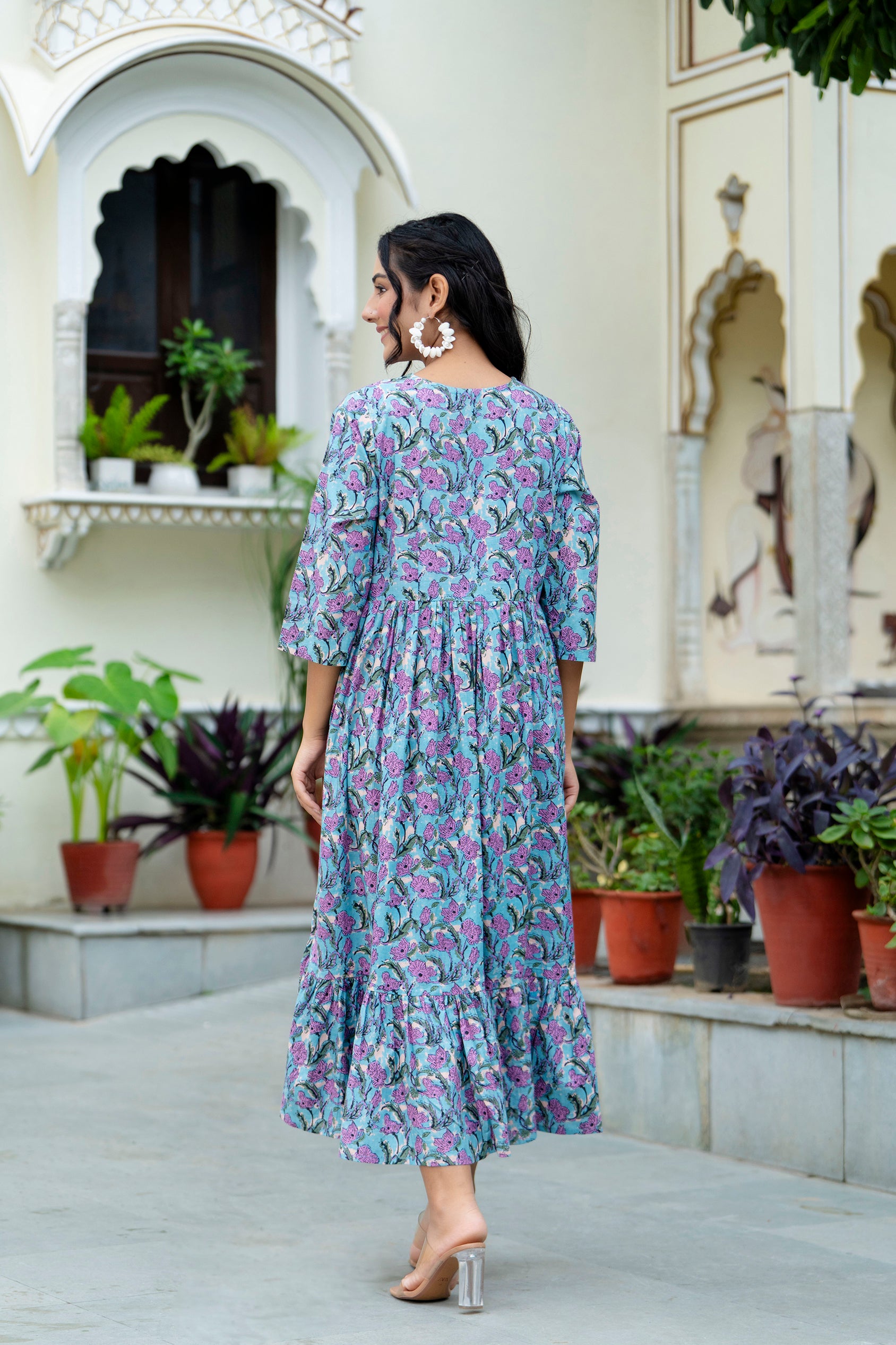 Persian Blue Paisley Print kurta