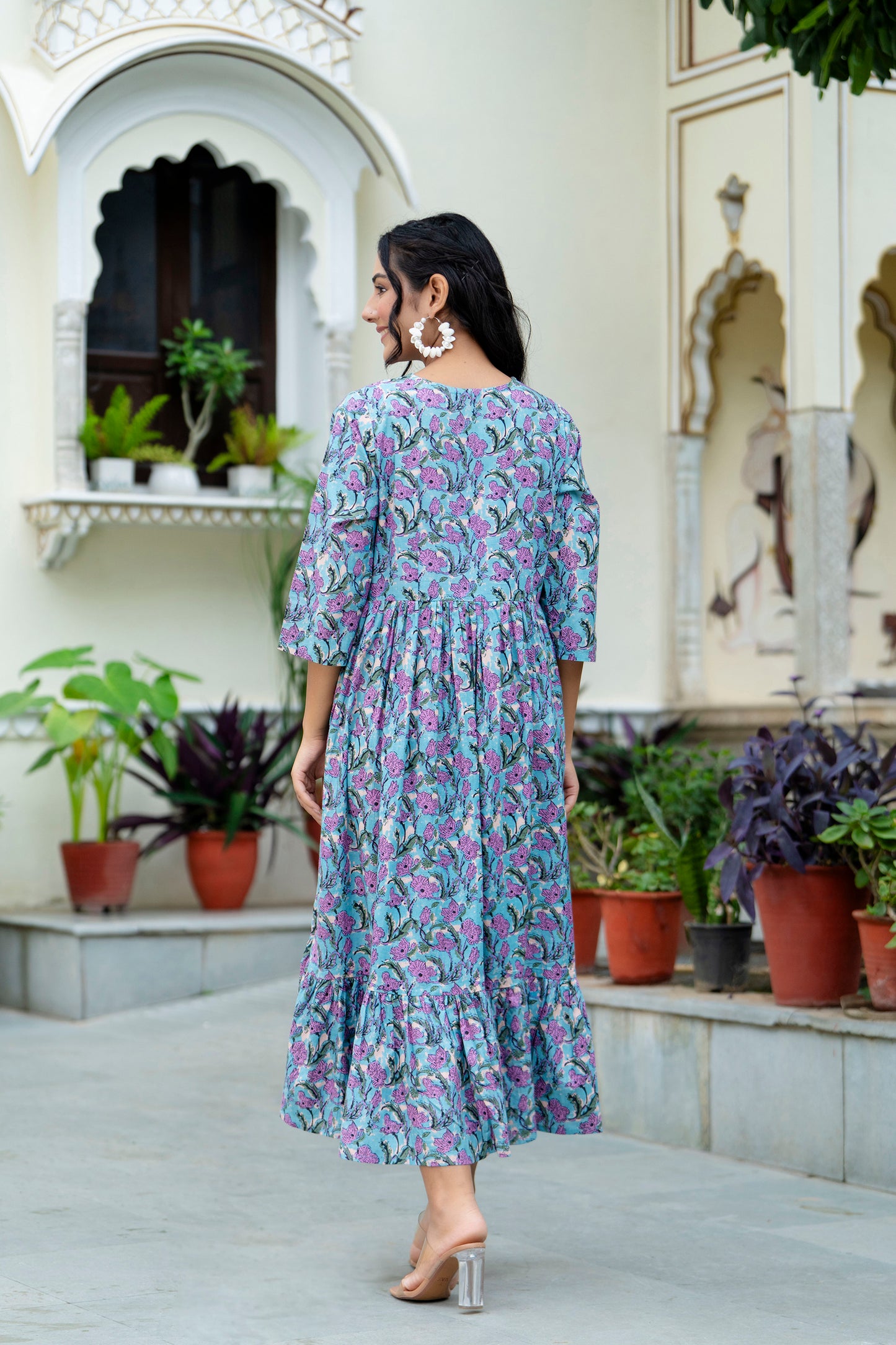 Persian Blue Paisley Print kurta