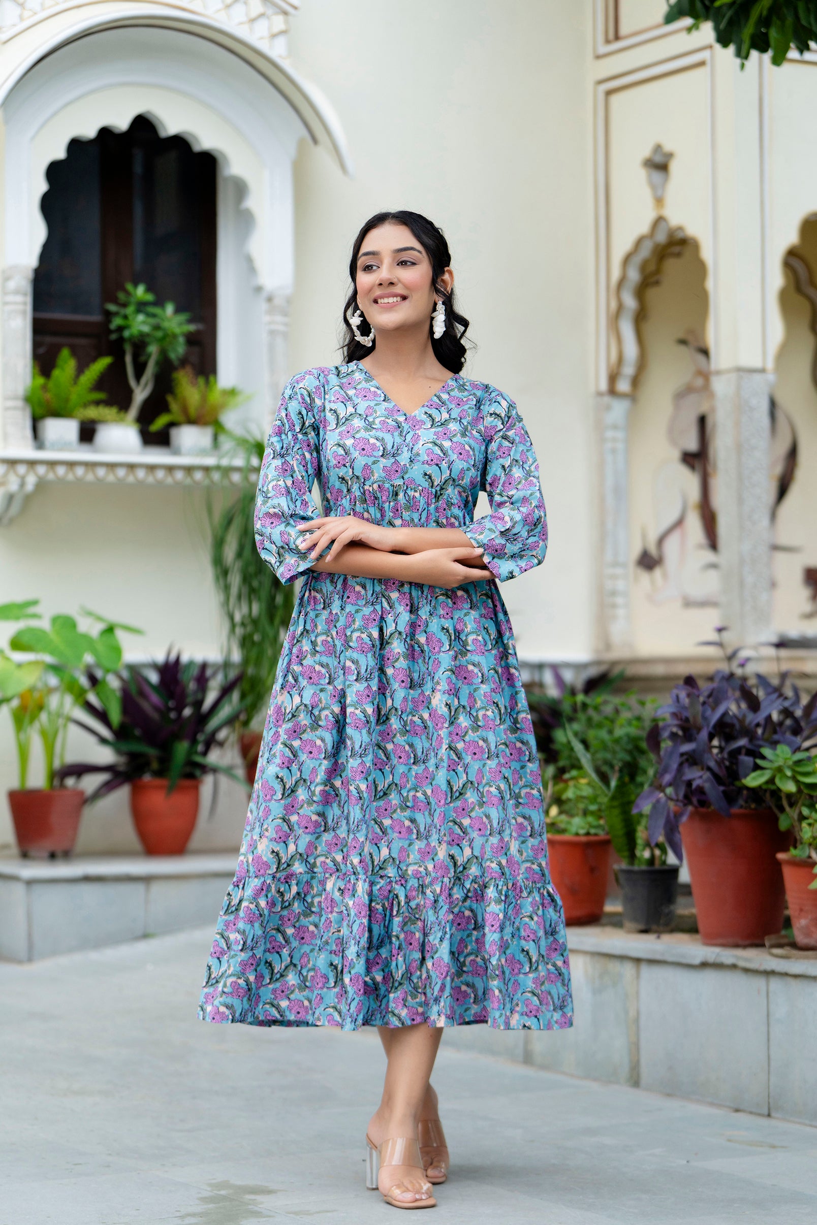 Persian Blue Paisley Print kurta